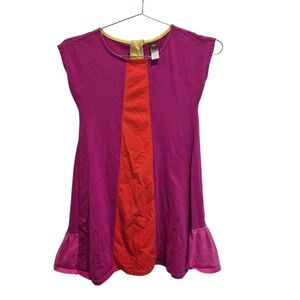 Tea Collection Size 8 Pink And Red Kids Dress Short Sleeve Spring Summer